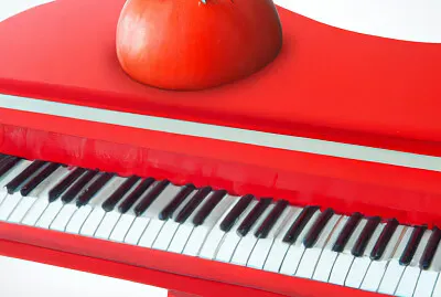 piano in the shape of a tomato