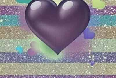 corazones morado y azul