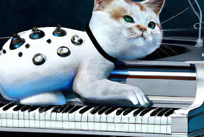 Pianist Space Cat