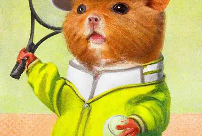 Hamster Tennis Player
