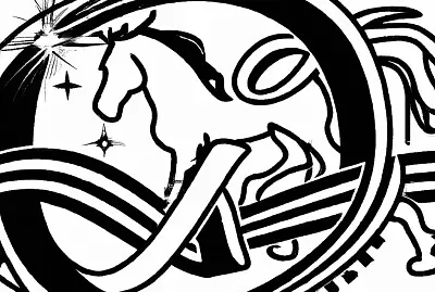 Horse bursting out of infinity