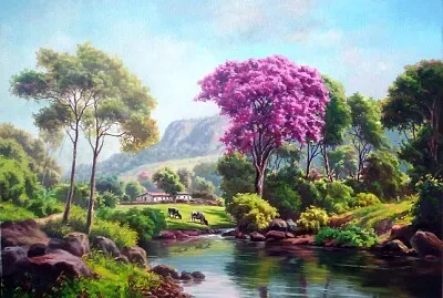 פאזל של paisagem com flores