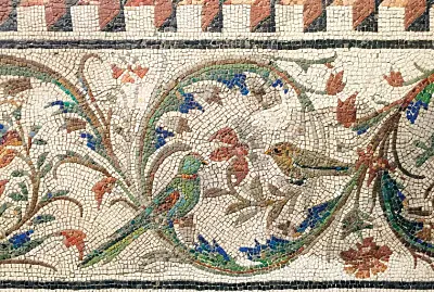 Roman mosaic of birds