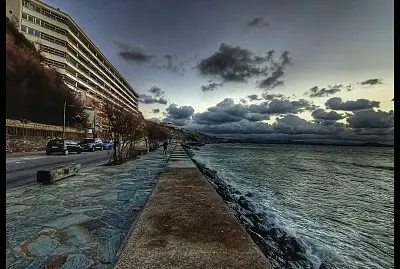 Ciel nuageux et Côte des Basques 21janv23
