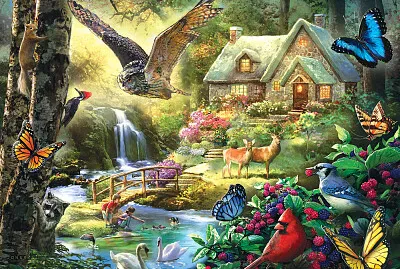 Cottage en foret jigsaw puzzle