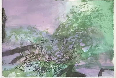 Zao Wou Ki mauve et vert