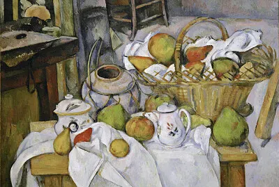 table et fruits verts