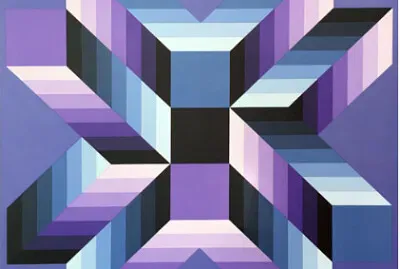 vasarely motifs en bleu jigsaw puzzle