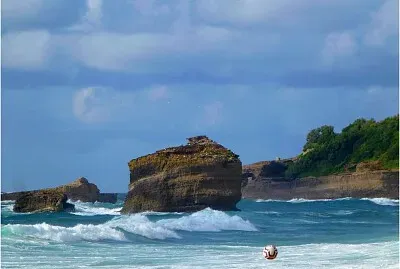 Coup de vent Grande PLage de Biarritz