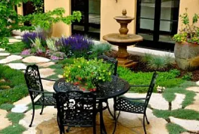 Patio decorado