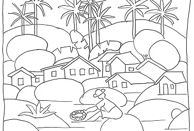 O Pescador em preto e branco