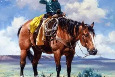 Niño con caballo jigsaw puzzle