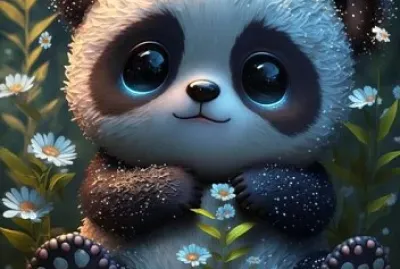 Oso panda tierno