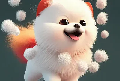 Perrito tierno flotando jigsaw puzzle