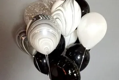 balloons black and white jigsaw puzzle