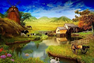 Moulin a la campagne jigsaw puzzle