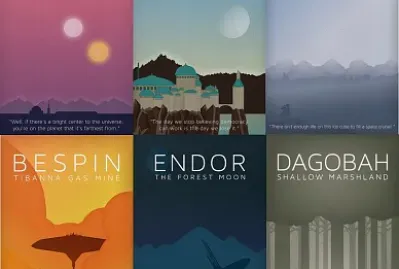 Star Wars Travel Poster Grid