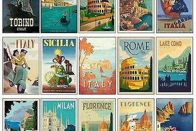 Italy Travel Poster Grid