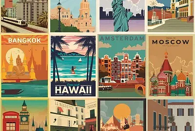 Travel Poster Grid