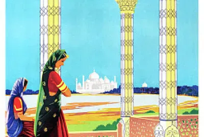 Taj Mahal India Travel Poster