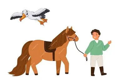 Animals with a boy jigsaw puzzle