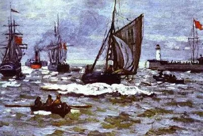 Claude Monet. Ingången till hamnen i Honfleur. 1867.