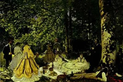 Claude Monet. Picknicken (Le dejeuner sur l'herbe). 1865-1866.