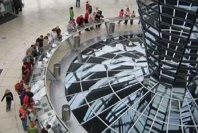 Reichstag glaskuppel glas, Berlin, Tyskland