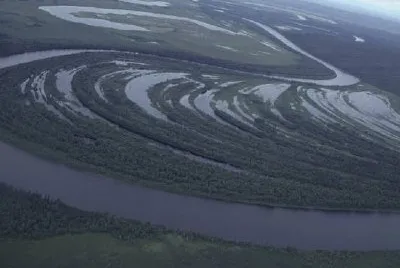 Vista aerea di Innoko National Wildlife Refuge, Alaska