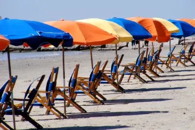 Na praia