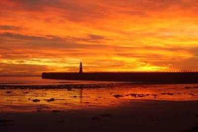 Pir vid soluppgången