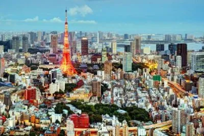 Pejzaż miejski Tokio, Japonia