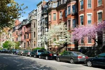 Eleganckie Brownstones w Back Bay, Boston, USA