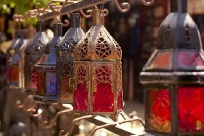 Marokkanische Glas- und Metalllaternenlampen