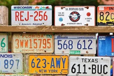 Amerikanische Nummernschilder