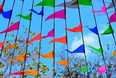 פאזל של דגלים צבעוניים