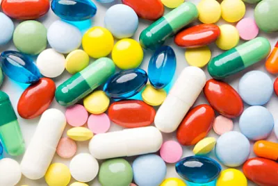 很多藥，從上面拍攝