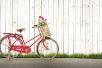 bicicletta vintage con bouquet fiore concetto di lov