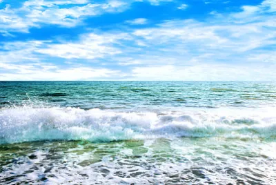 abstrakcyjna scena do powierzchni morza na tle nieba