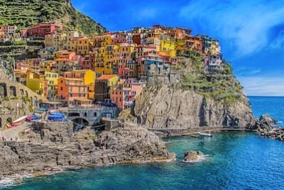 Colourful Houses by the Ocean jigsaw puzzle