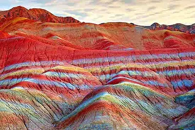 Formations rocheuses au parc Gansu