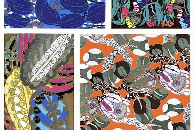 ヴィンテージアールデコ柄、バリエーション1