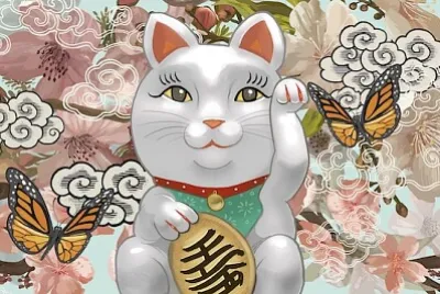 Estatueta japonesa Maneki Neko