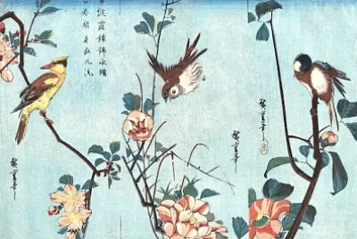 Japanska fåglar och blommor (1833)