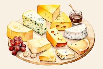 Dessin d’assiette de fromage