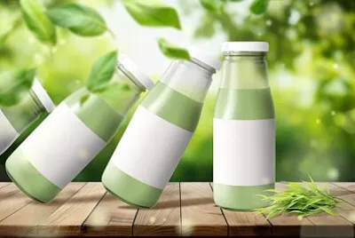 Bottiglia per il latte del tè verde