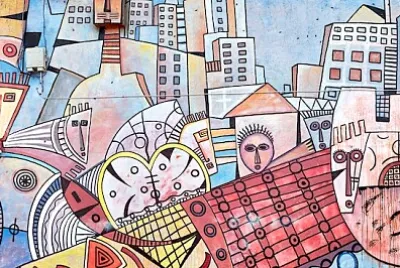 Arte murale colorata a Miami