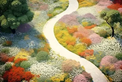 Parkowy widok z lotu ptaka