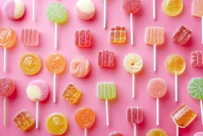 Pirulito de gelatinas e gomas