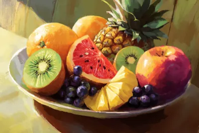 Extravagância de tigela de frutas